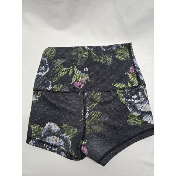 Lululemon Boogie Short (Roll Down) Full-On Luon Garden Party Size 2 - Picture 1 of 11